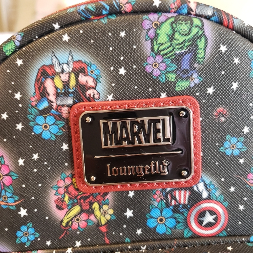 NEW LOUNGEFLY-MARVEL-AVENGERS-TATTOO MINNI BACKPACK - Picture 4 of 15